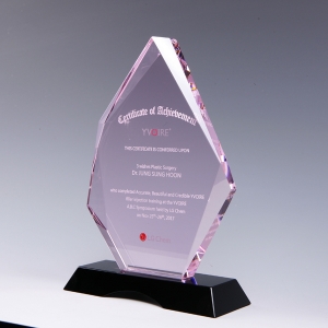 핑크&블랙크리스탈상패 hs70