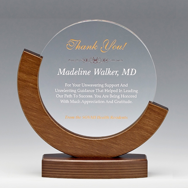 원목크리스탈상패hs1856