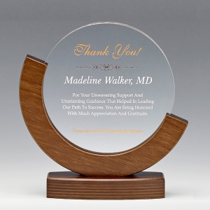 원목크리스탈상패hs1856