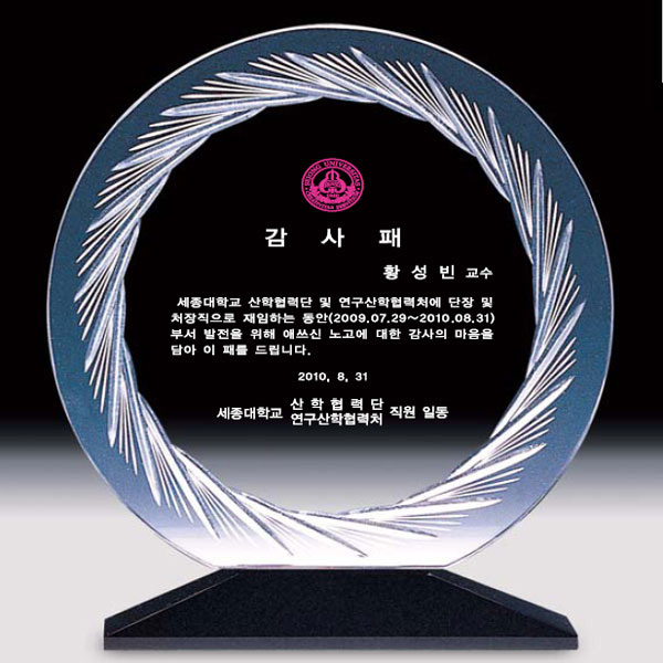 크리스탈상패AN3615